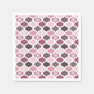 Dusky Rose Dot Mandalases Ogee Patchwork Papercraf Serviette