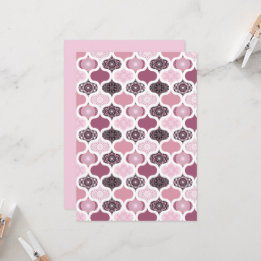Dusky Rose Dot Mandalases Scrapbook Einladung
