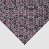 Dusky Rose Fronds Dot Mandala Art Deco Fans Seidenpapier (Detail)