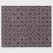 Dusky Rose Fronds Mandala Geometric Diamond Tile Geschenkpapier (Flach)