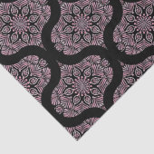 Dusky Rose Fronds Mandala Mid Mod Ogee Seidenpapier (Detail)