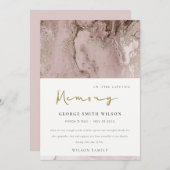 DUSKY ROSE GOLD PINK AGATE BEILEID MEMORIY DANKE (Vorne/Hinten)