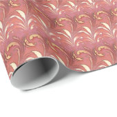 Dusky Rose Pink Wrapping Paper Geschenkpapier (Rolleneckpunkt)