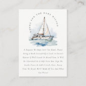 Dusky Sailboat Seascape Books for Brautparty Begleitkarte (Vorderseite)