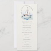 Dusky Sailboat Seascape Wedding Programm (Rückseite)