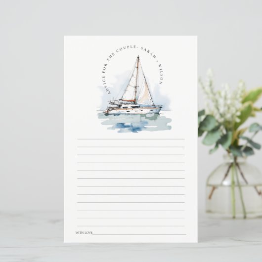 Dusky Sailboat Yacht Seascape Beratung für Paar (Stehend Vorderseite)