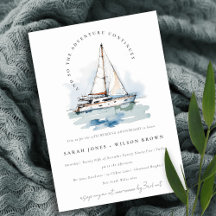 Dusky Sailboat Yacht Seascape Hochzeit Jahrestag