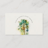 Dusky Tropical Palm Tree Diaper Raffle Baby Dusche Begleitkarte (Rückseite)