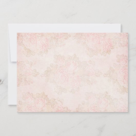 Dusky verblasst Pink Spanische Taufe Bautismo Einladung (Rückseite)