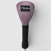 Dusky Violet Leopard Monogramm Golf Headcover (Vorderseite)