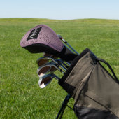 Dusky Violet Leopard Monogramm Golf Headcover (In SItu)