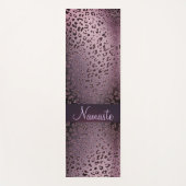 Dusky Violet Leopard Namaste Yogamatte (Vorderseite)