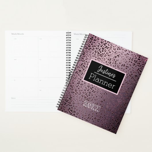 Dusky Violet Leopard Personalisiert Planner Planer (Anzeige)