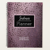 Dusky Violet Leopard Personalisiert Planner Planer (Vorderseite)