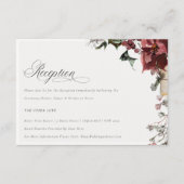 Dusky Warm Winter Festival Fauna Hochzeitsempfang Begleitkarte (Vorderseite)