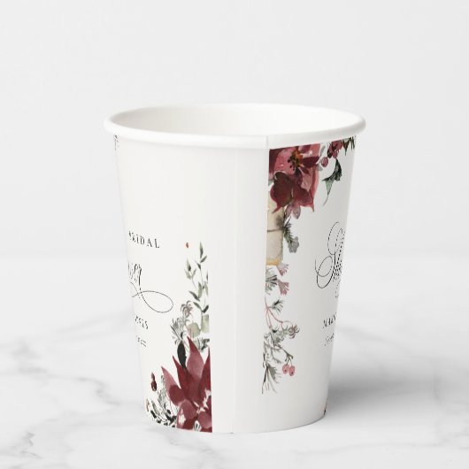 Dusky Warm Winter Festivals Brautparty Pappbecher (Rechts)