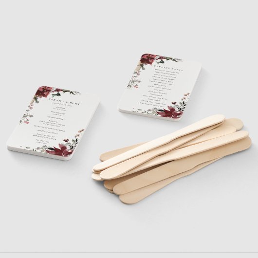 Dusky Warm Winter Festivals Hochzeitsprogramm Fächer (Non-assembled)