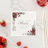 Dusky Warm Winter Festive Foliage Baby Dusche Serviette (Beispiel)