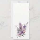 Dusky Watercolor Lilac Hütte Floral Baby Dusche Einladung (Rückseite)
