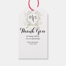 Dusky Wildblume Monogram Wappen Wedding Geschenkanhänger