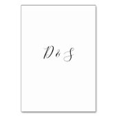 Dusky Wildblumen-Monogramm-Wappen-Hochzeit Tischnummer (Rückseite)