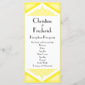 Dusky Yellow Vintag, Hochzeitsmenü und Programm (Rückseite)