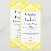 Dusky Yellow Vintag, Hochzeitsmenü und Programm (Vorne/Hinten)