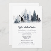 Duskyblau-graue Silhouette Einladung (Vorne/Hinten)