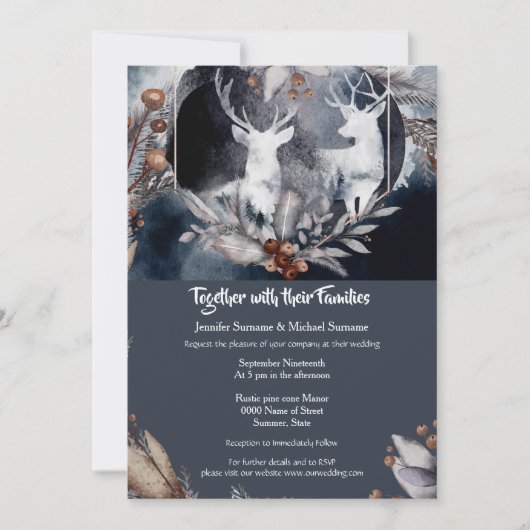 Duskyblaue Jungwaldlandschaft Einladung (Vorderseite)