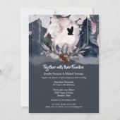 Duskyblauer Uhu aus dunklem Mond Einladung (Vorderseite)