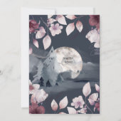 Duskyblauer Uhu aus dunklem Mond Einladung (Rückseite)