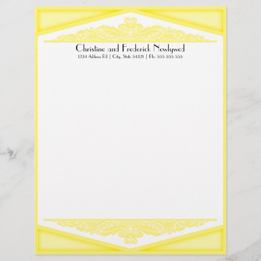 Duskygelb Vintag, Briefkopf (Vorderseite)