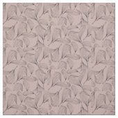 Duskyrosa mit schwarz umrissenen Blätter Stoff (Muster)