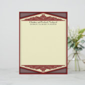 Duskyrosa Vintag, Briefkopf (Stehend Vorderseite)