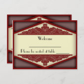 Duskyrosa Vintag, Platzkarte Postkarte (Vorne/Hinten)