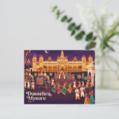 Dussehra Mysore Indien Postkarte (Stehend Vorderseite)