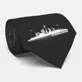 Düsseldorf City Skyline Geschenkidee Krawatte (Gerollt)