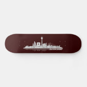 Düsseldorf City Skyline Geschenkidee Skateboard (Horizontal)