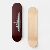 Düsseldorf City Skyline Geschenkidee Skateboard (Vorderseite)