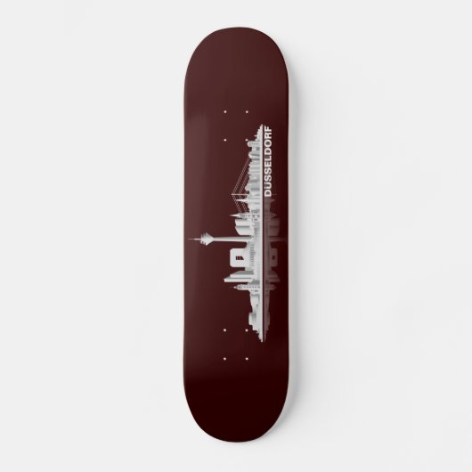 Düsseldorf City Skyline Geschenkidee Skateboard (Vorderseite)