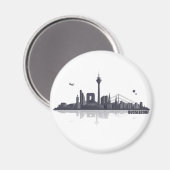 Düsseldorf City Skyline Magnet (Vorderseite/Rückseite)