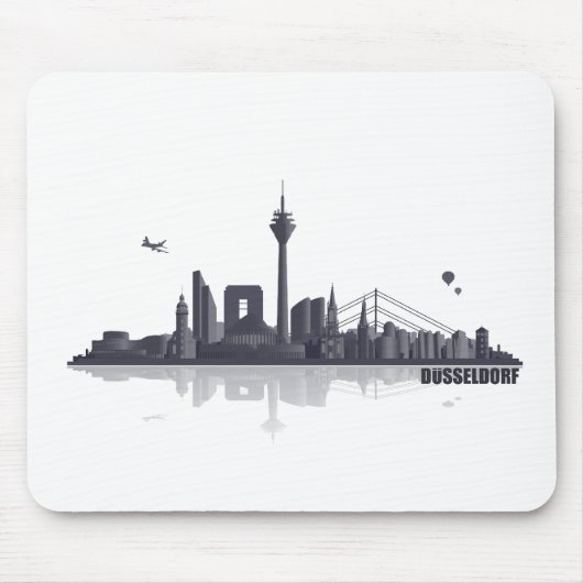 Düsseldorf City Skyline Mousepad (Vorne)