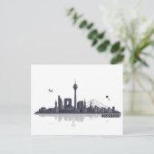 Düsseldorf City Skyline Postkarte (Stehend Vorderseite)