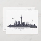 Düsseldorf City Skyline Postkarte (Vorne/Hinten)