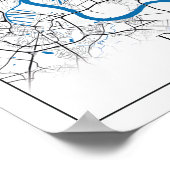 Dusseldorf Deutschland City Map Travel Simple Poster (Ecke)