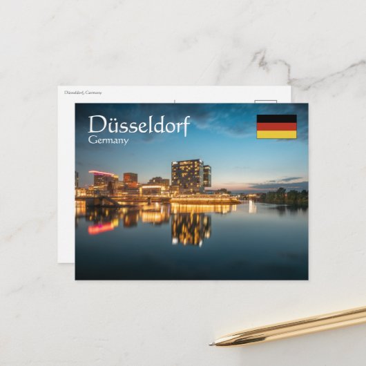 Düsseldorf Deutschland Postkarte (Vorderseite/Rückseite Beispiel)