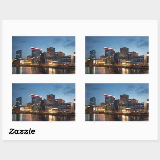 Düsseldorf Deutschland Rechteckiger Aufkleber (Blatt)