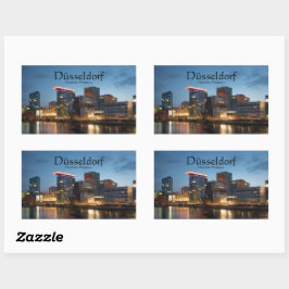 Düsseldorf Deutschland Rechteckiger Aufkleber