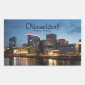 Düsseldorf Deutschland Rechteckiger Aufkleber (Vorderseite)