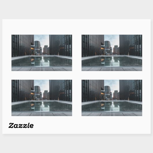 Düsseldorf Deutschland Rechteckiger Aufkleber (Blatt)